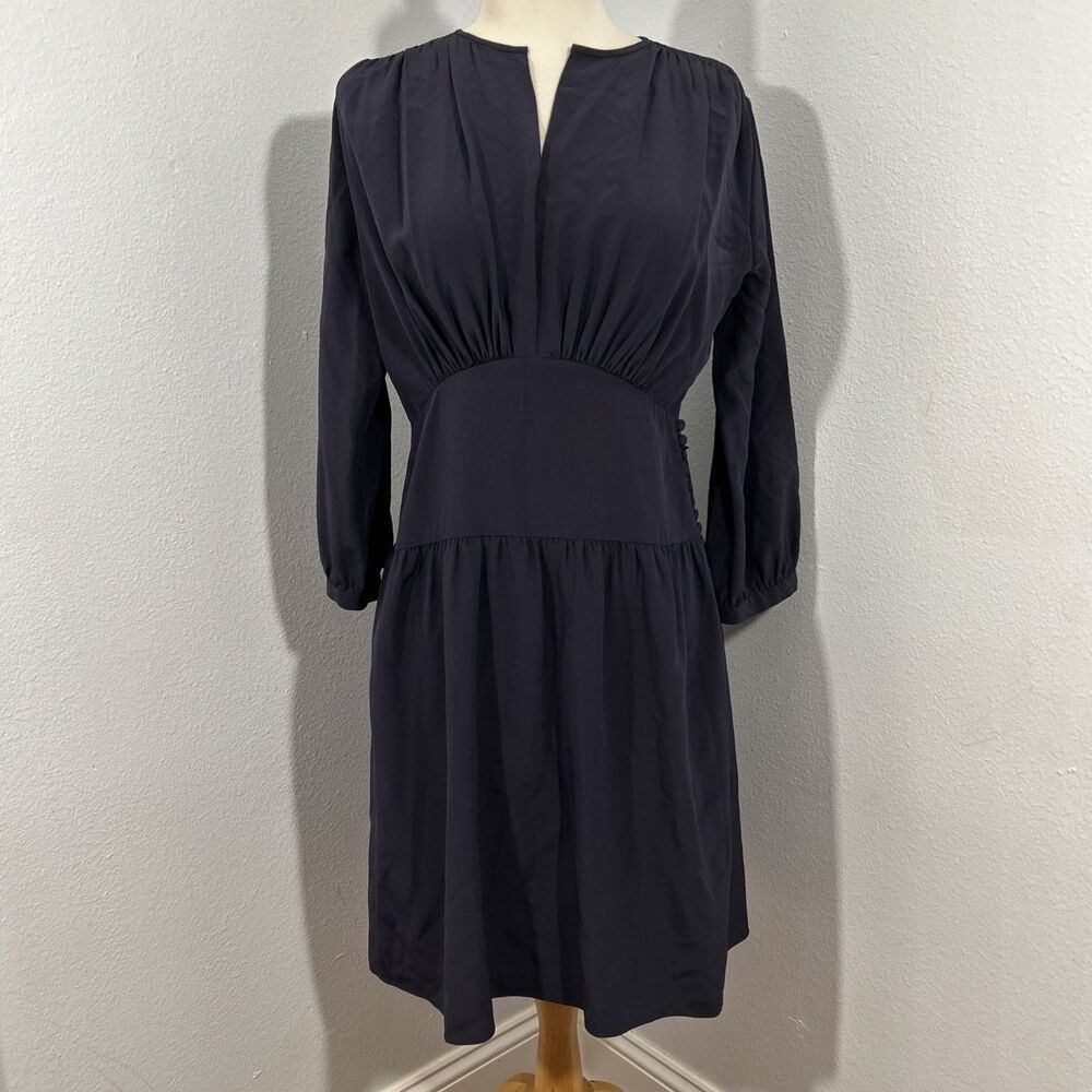 Derek Lam Dress Womens Small Silk Dark Purple Babydoll